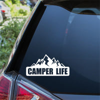 Camper Life Mountain Car Sticker