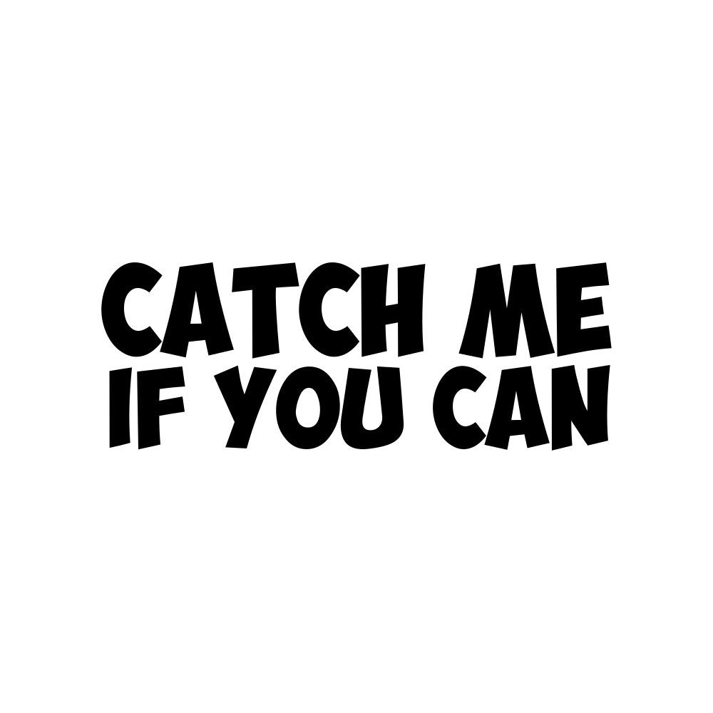 Catch Me If You Can Car Sticker