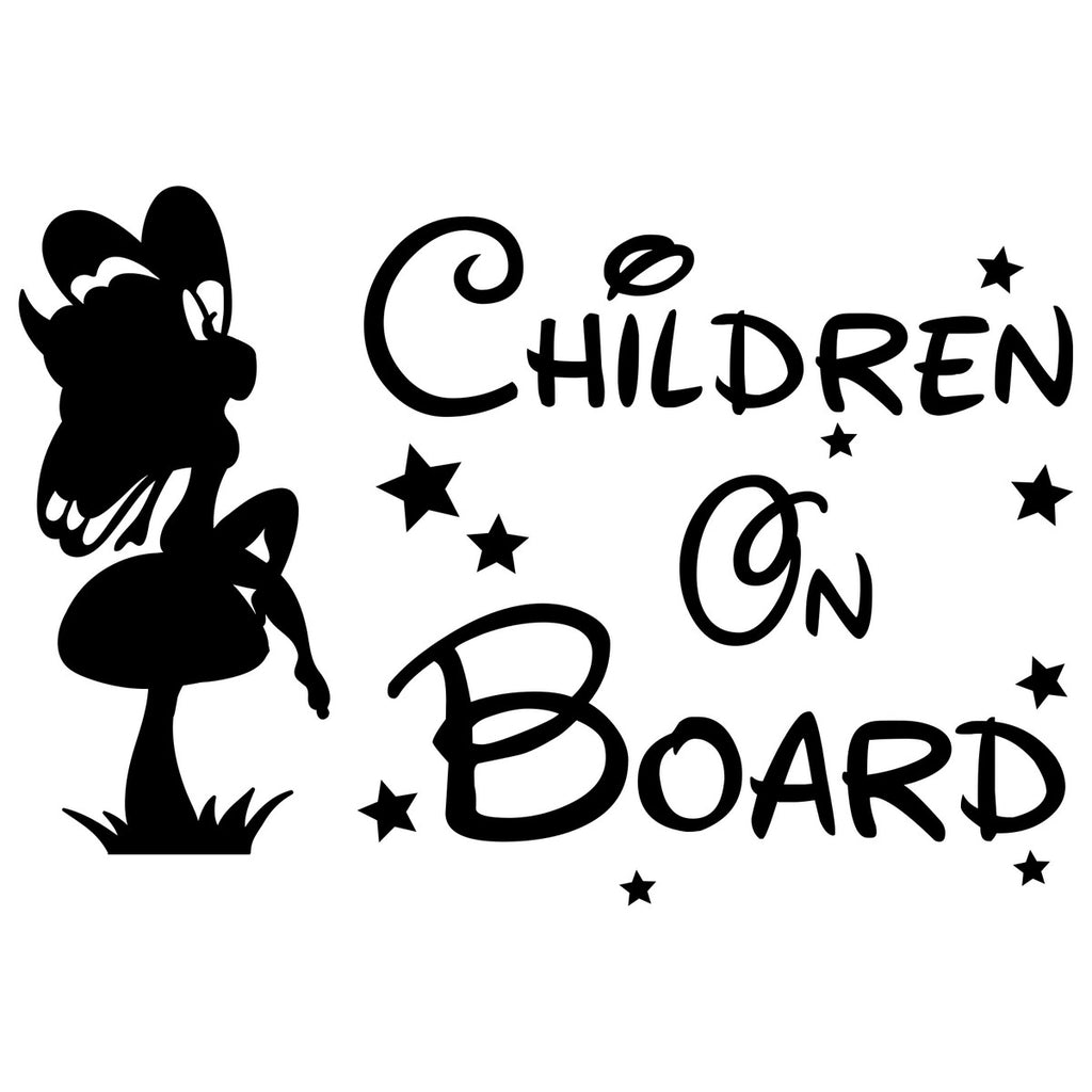 Children On Board Fairy Car Sticker Decal