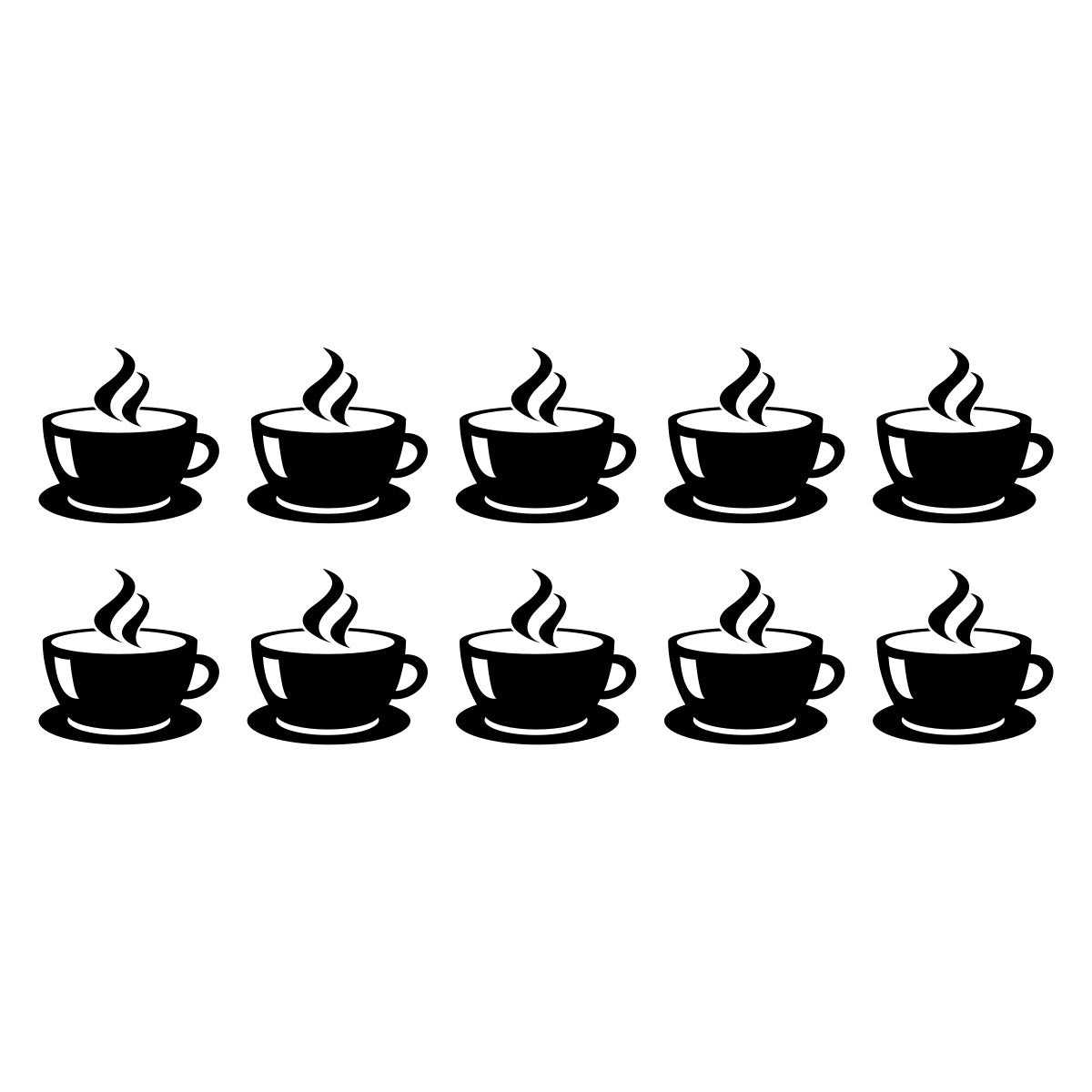 Coffee Tea Mug Wall Tile Stickers