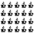 Coffee Tea Cup  Wall Tile 20 Stickers