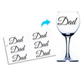Dad Wine Glass Stickers