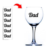 Dad Wine Glass Stickers