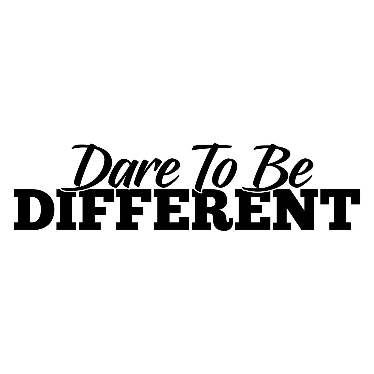 Dare To Be Different Car Sticker