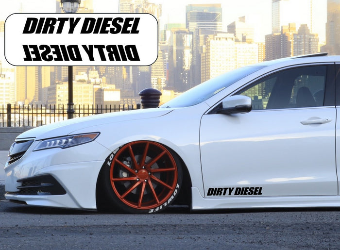 Dirty Diesel Side Skirt Car Stickers Decals