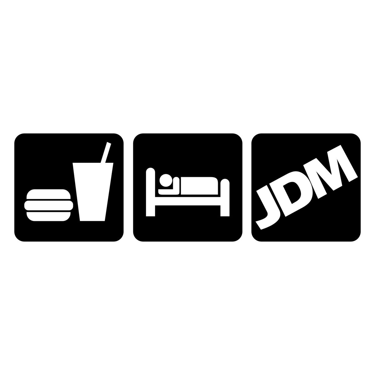 Eat Sleep JDM Car Sticker