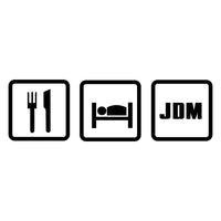 Eat Sleep JDM Car Sticker