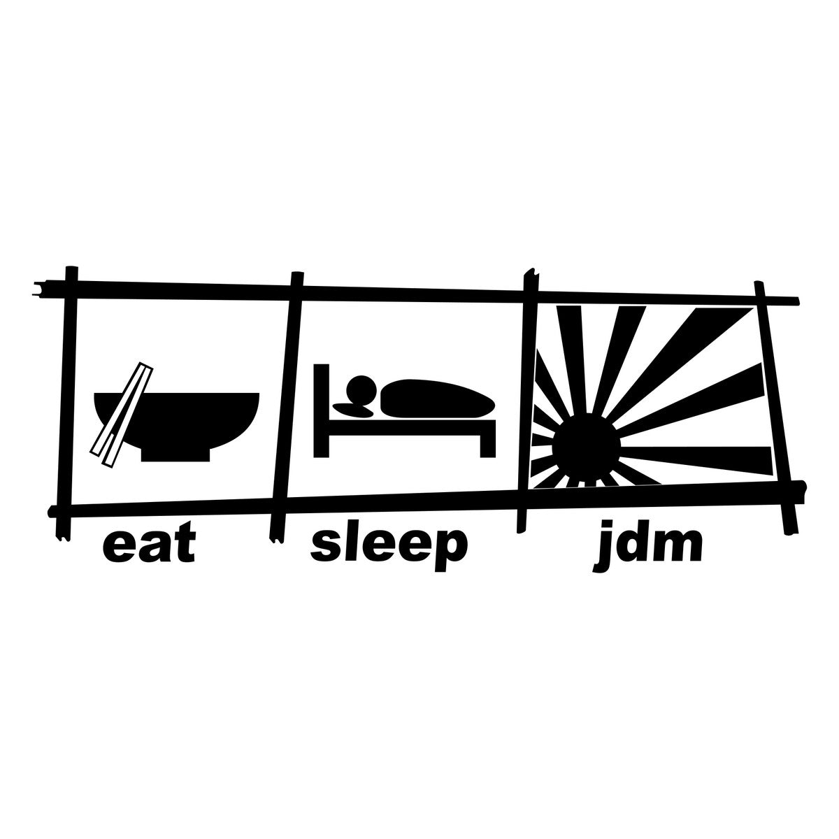 Eat Sleep JDM Car Sticker