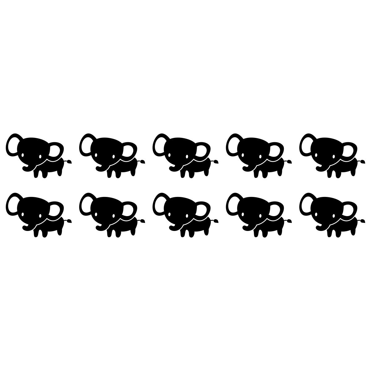 Elephant Wall Tile Stickers 38k Vinyl Graphics