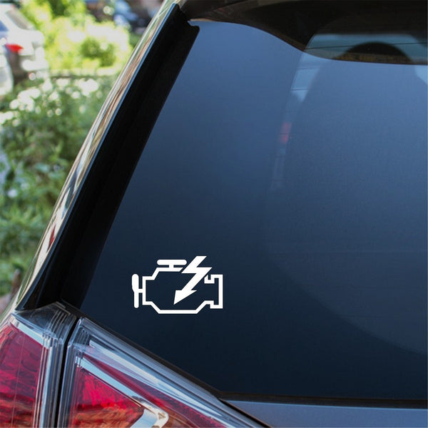 Engine Failure Warning Light Symbol Car Sticker | 38k Vinyl Graphics
