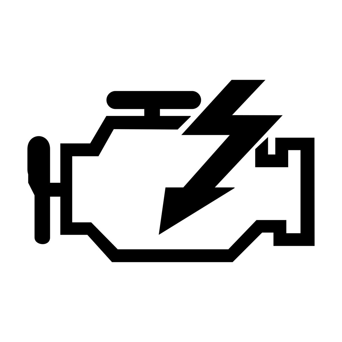 Engine Failure Warning Light Symbol Car Sticker