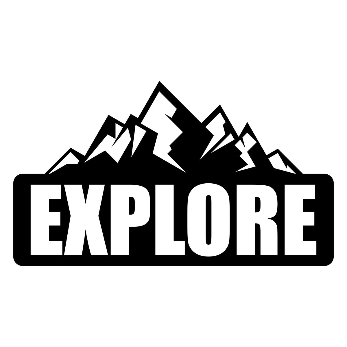 Explore Mountain Car Sticker