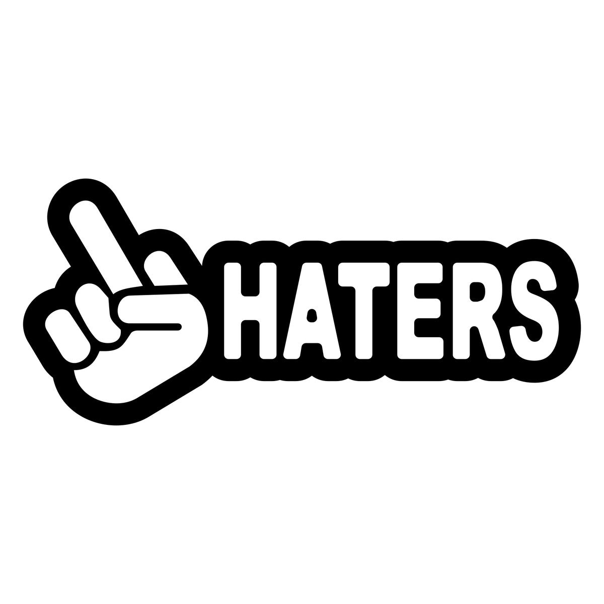 Haters Car Sticker
