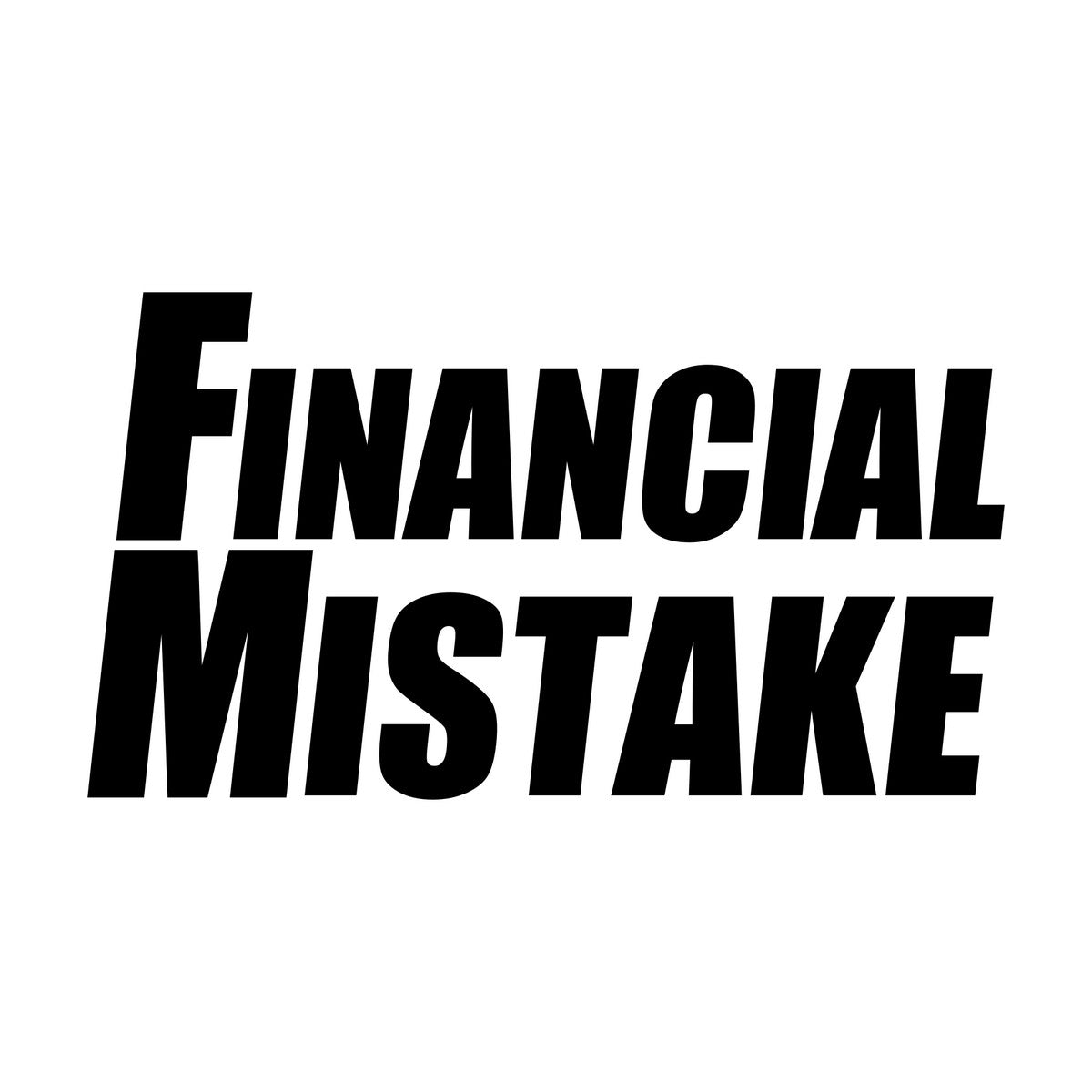 Financial Mistake Car Sticker