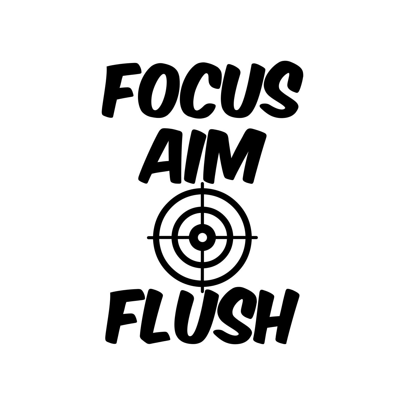 Focus aim flush toilet sticker