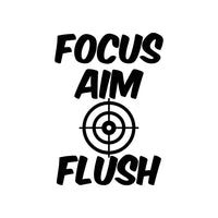 Focus aim flush toilet sticker