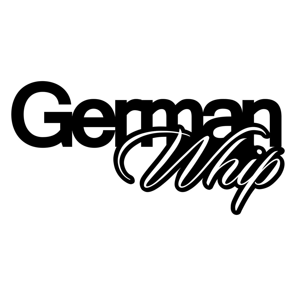 German Whip Car Sticker