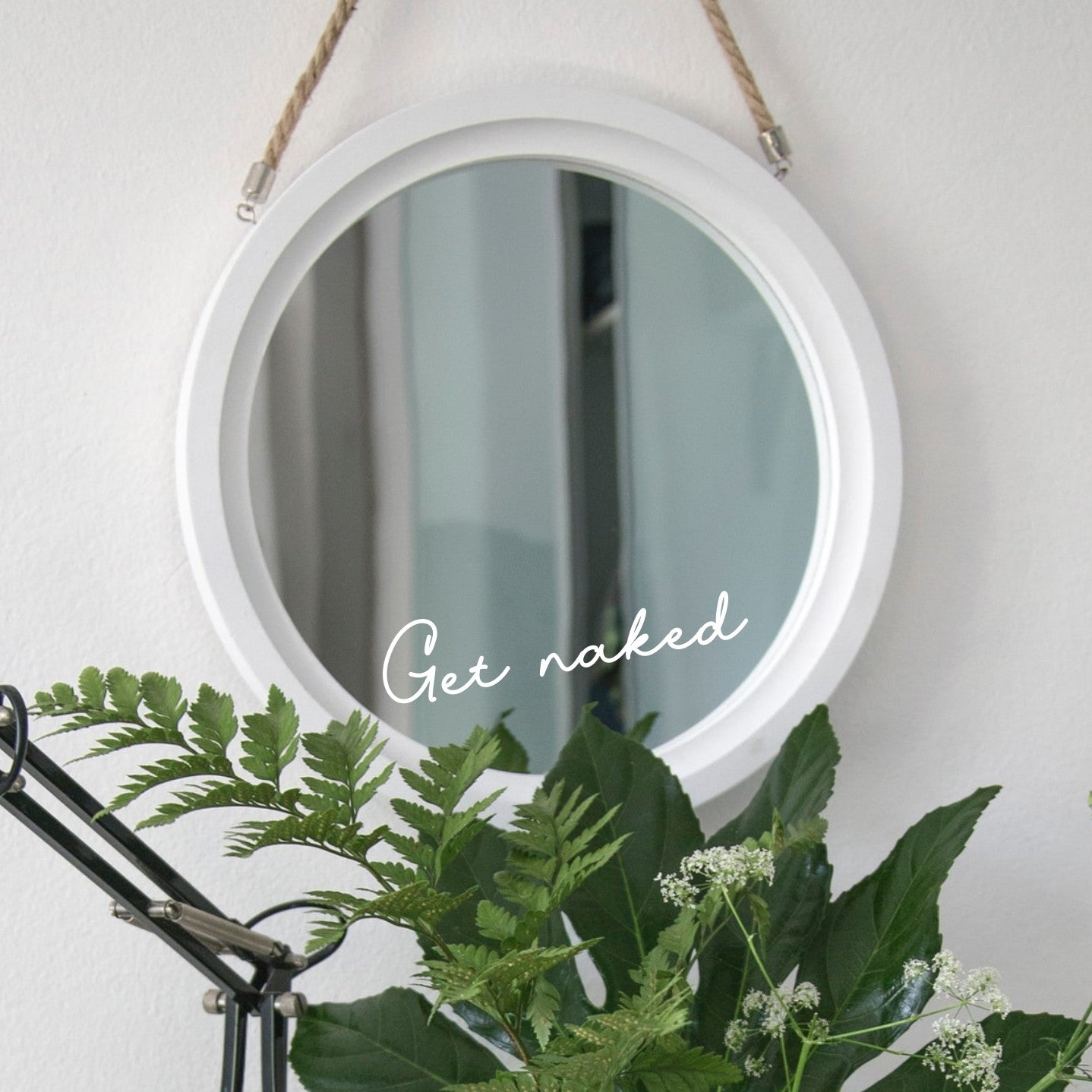 Get Naked Bathroom Mirror Sticker