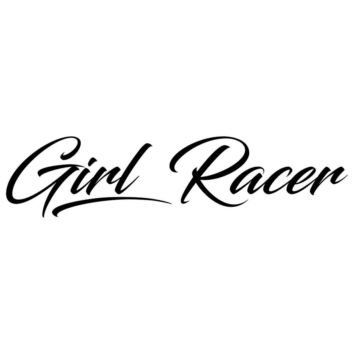 Girl Racer Car Sticker
