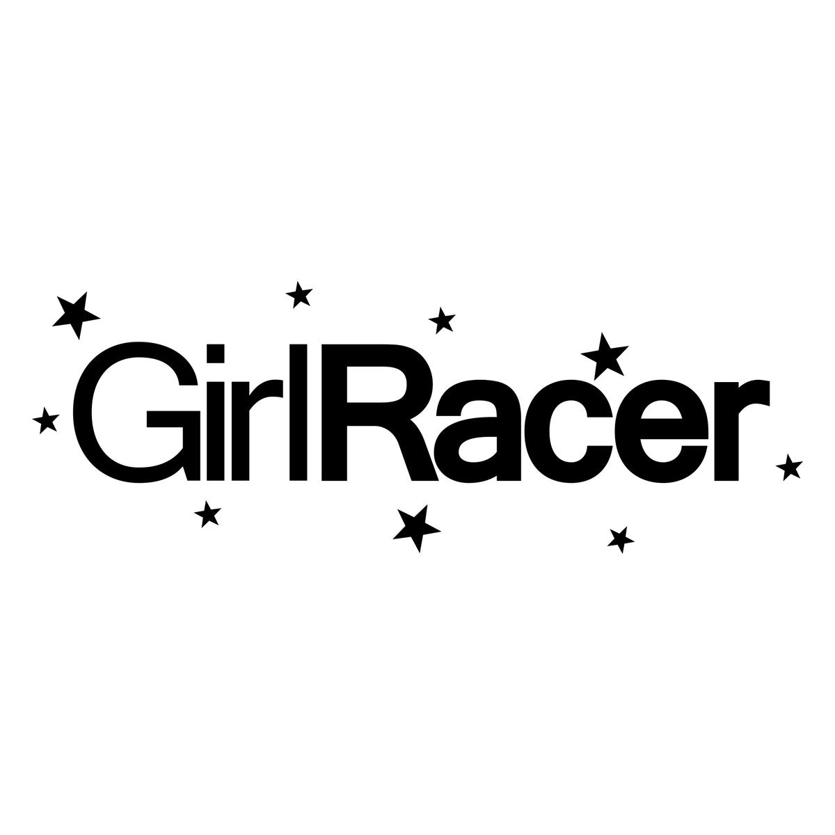 Girl Racer Car Sticker