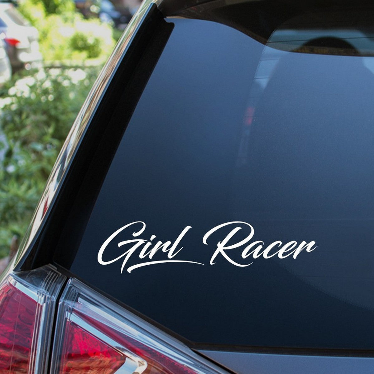 Girl Racer Car Sticker
