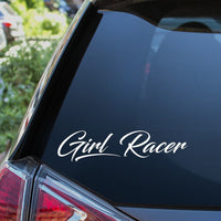 Girl Racer Car Sticker