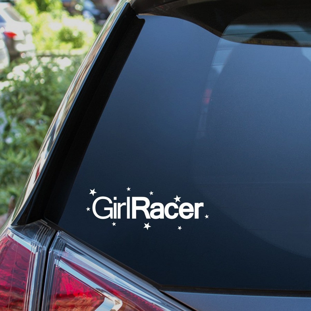 Girl Racer Car Sticker