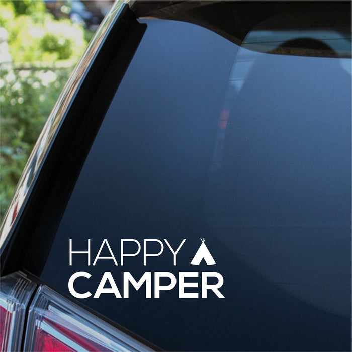 Happy Camper Teepee Car Sticker
