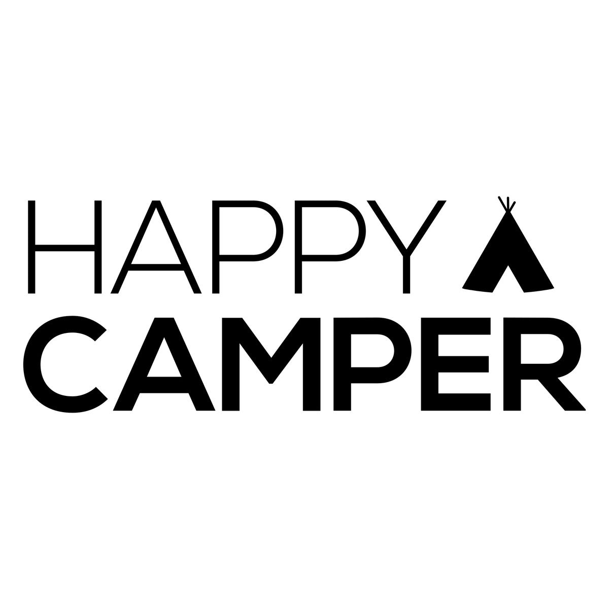 Happy Camper Teepee Car Sticker