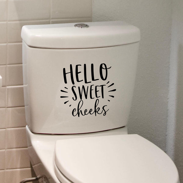 Hello sweet cheeks funny toilet sticker