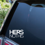 Hers Not His Car Sticker