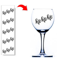 Ho Ho Ho Wine Glass Stickers