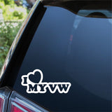 I Love My VW Car Sticker