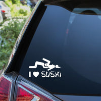 I Love Sushi Car Sticker