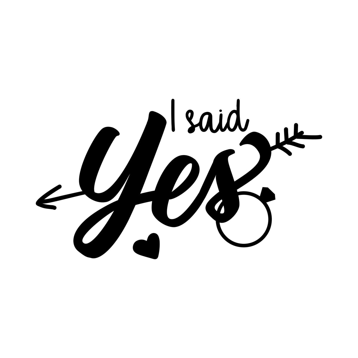 Just Married Car Decal