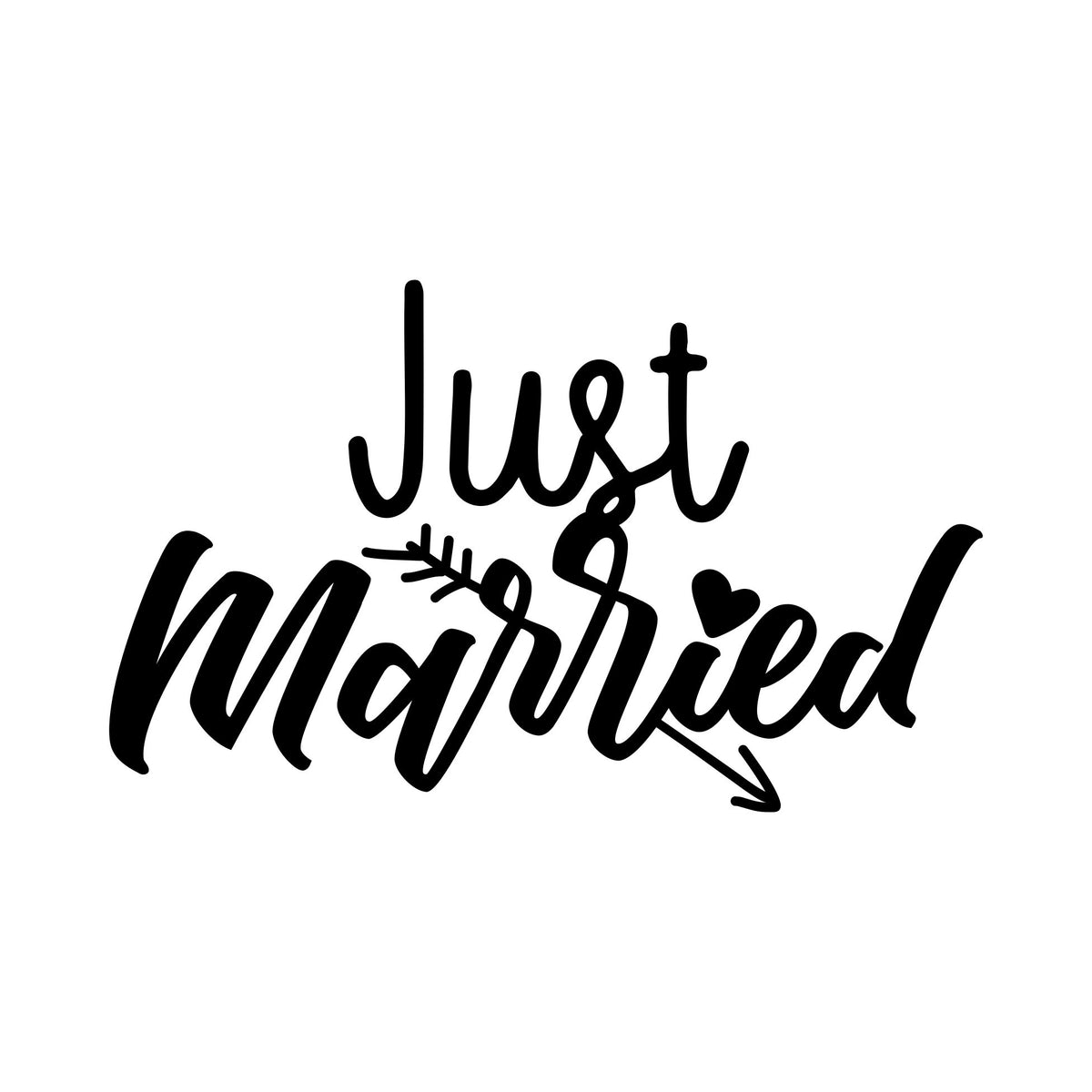 Just Married Car Window Sticker – 38k Vinyl Graphics