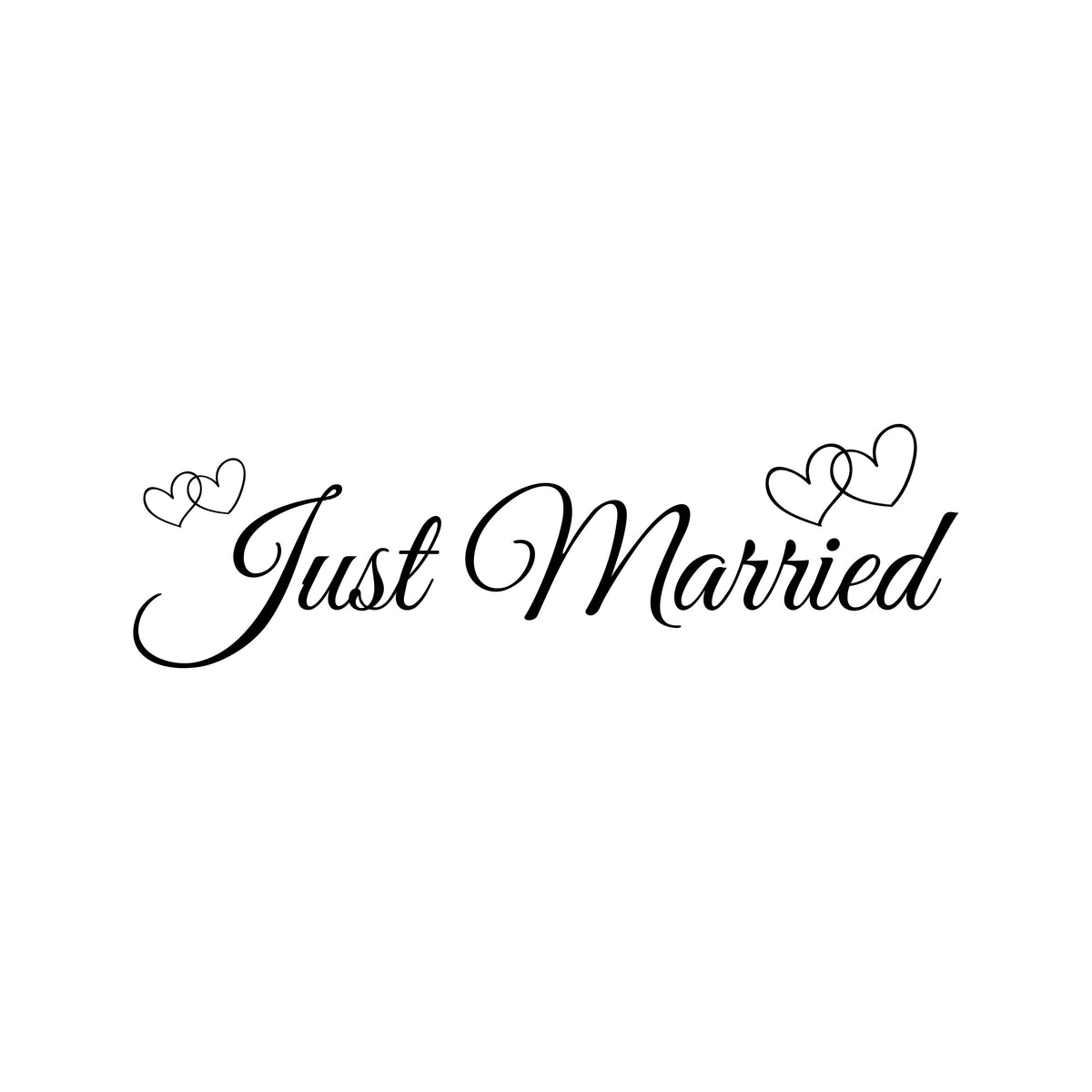Just Married Car Decal