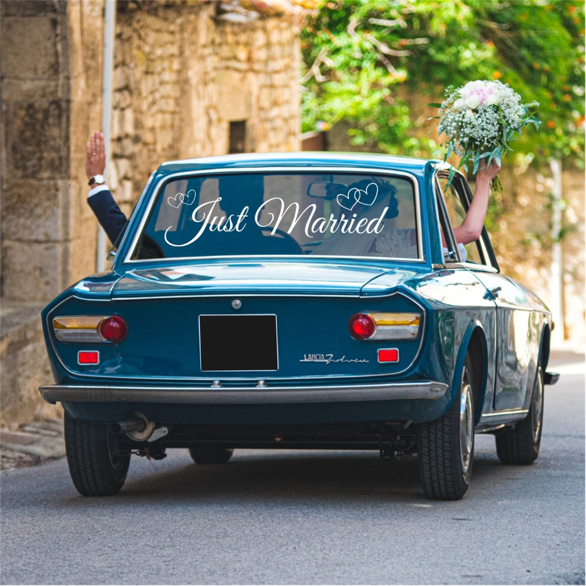 Just Married Car Sticker