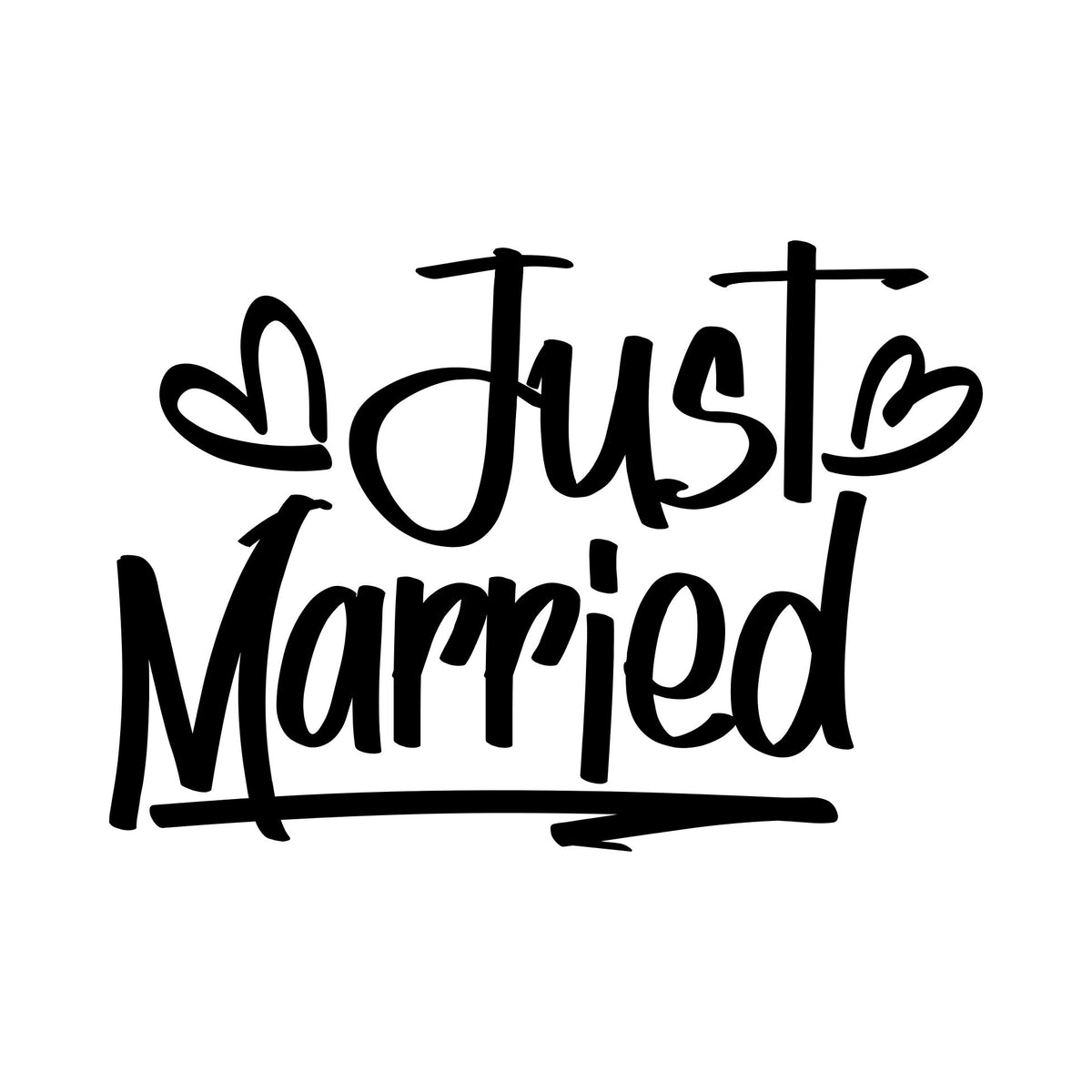 Just Married Car Decal