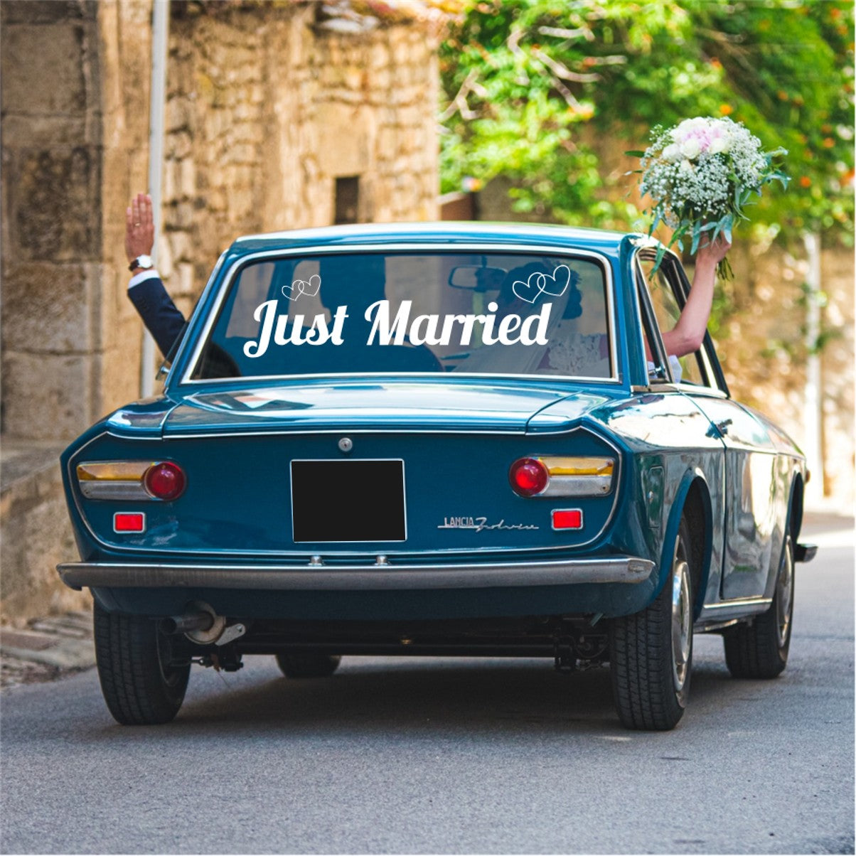 Just Married Car Sticker