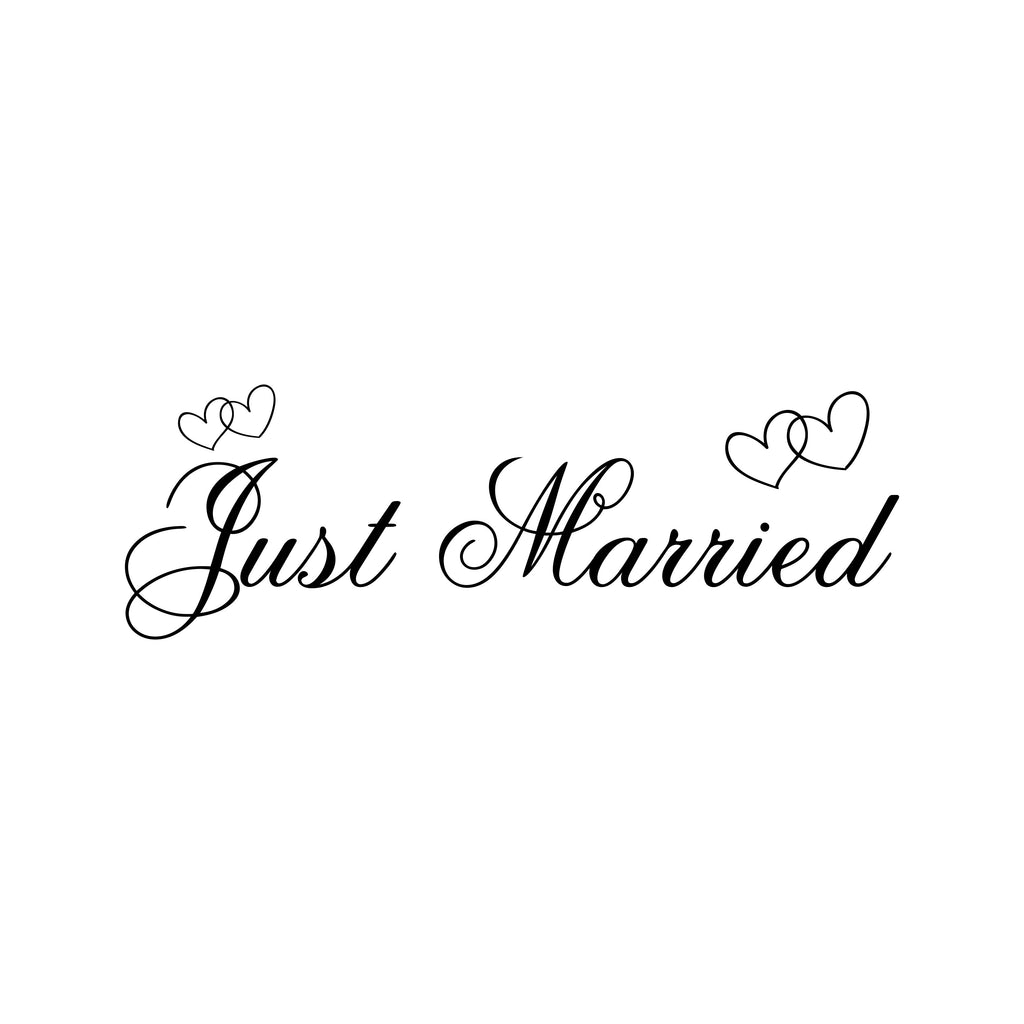Just Married Car Decal