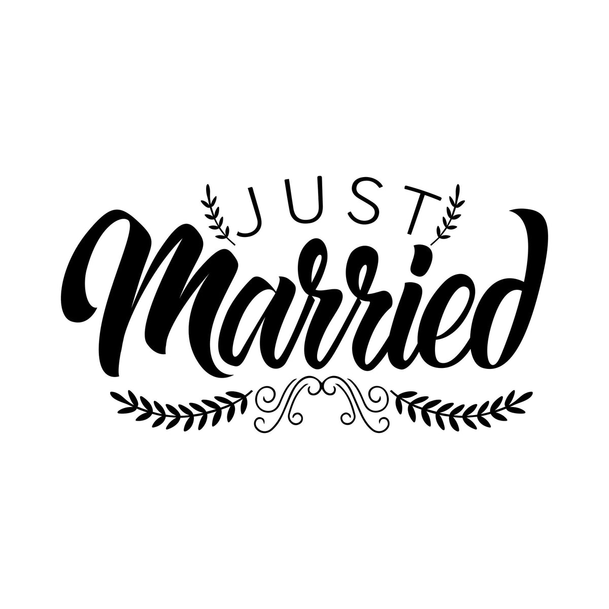 Just Married Car Decal