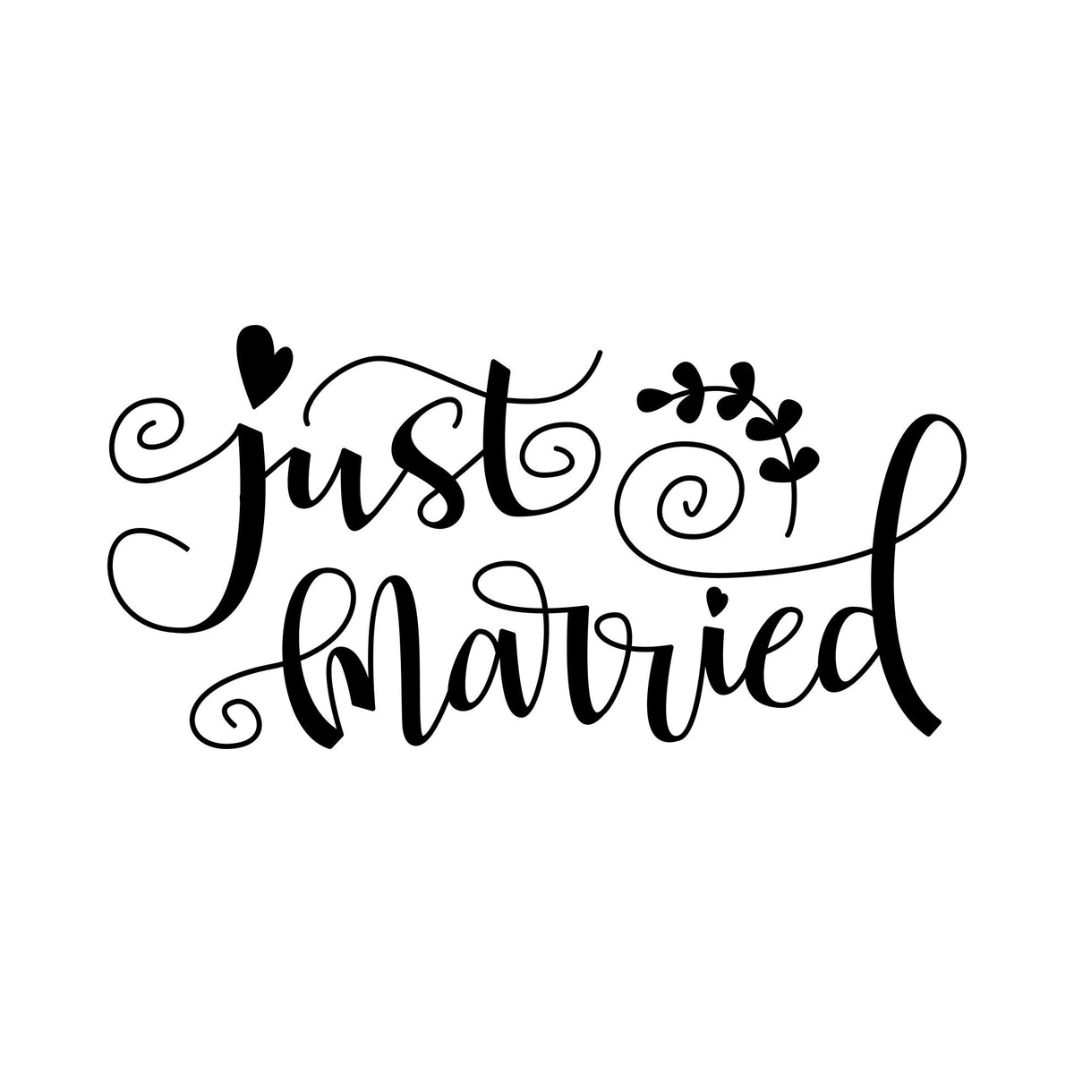 Just Married Car Decal