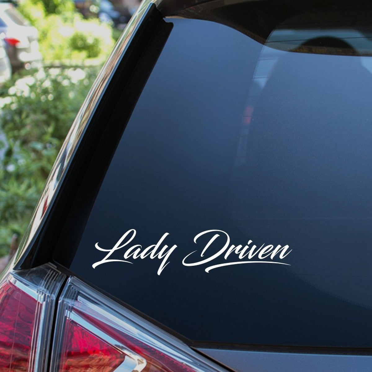 Lady Driven Car Sticker
