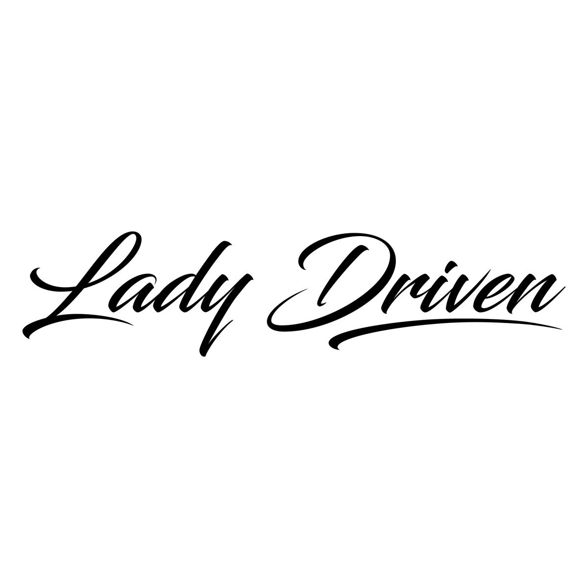 Lady Driven Car Sticker
