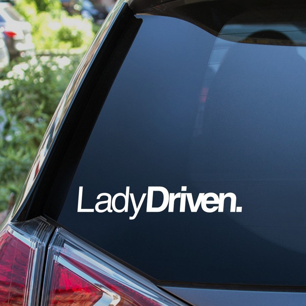 Lady Driven Car Sticker