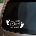 Little Dude On Board Car Sticker Fitted On Rear Window