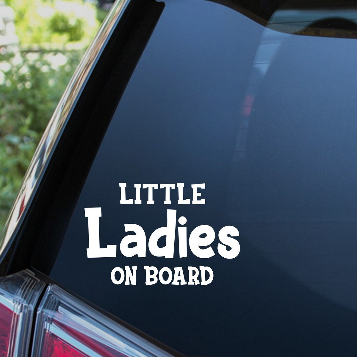 Little Ladies On Board Car Sticker