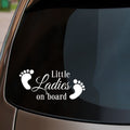 Little Ladies On Board Car Sticker Fitted On Rear Window