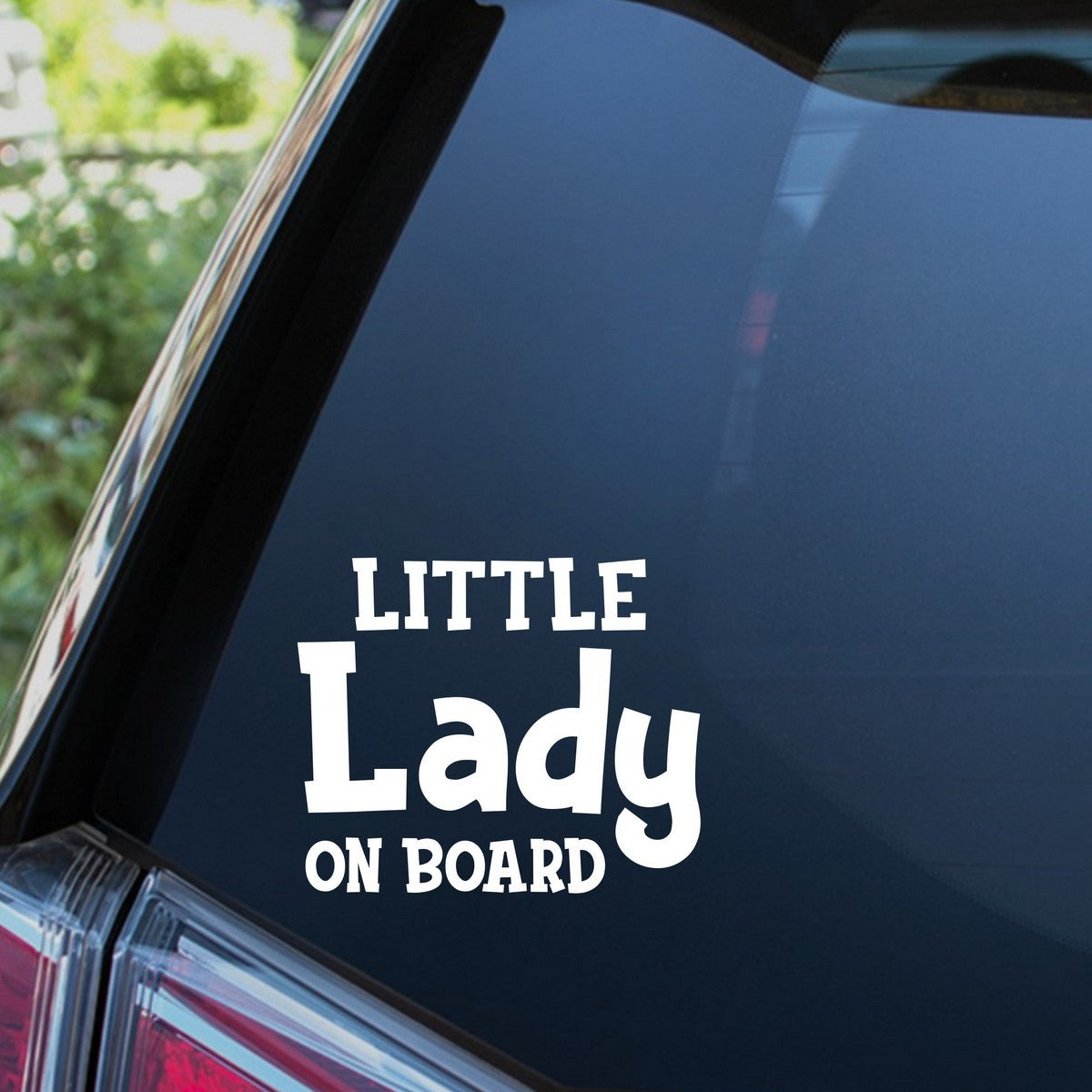 Little Lady On Board Car Sticker